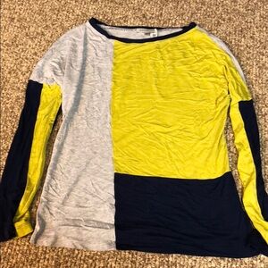 Anthropologie People Like Frank size M bold color block long sleeved top